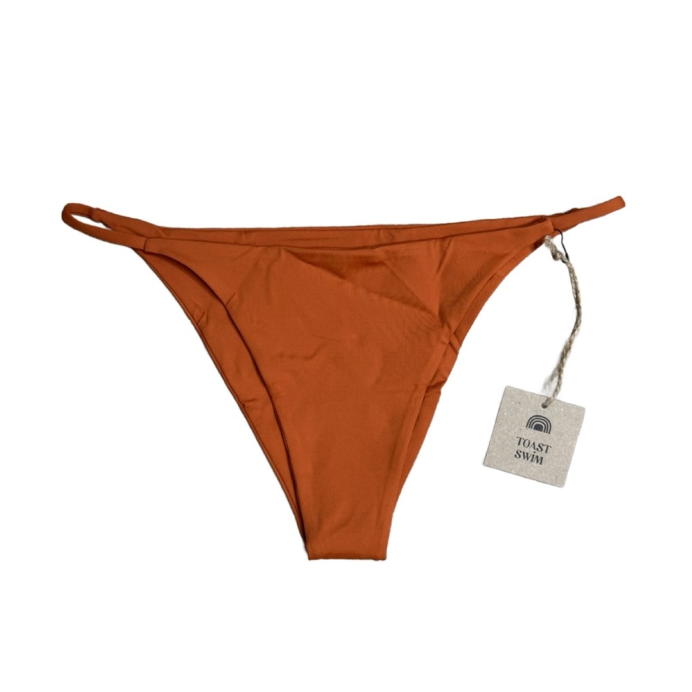 Stone Fox Swim Signature String Bikini Bottom Rust Orange Womens Size M
